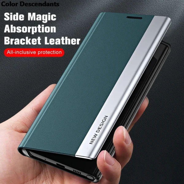 For Iphone 15 Pro Max Case Luxury Plating Leather Flip Cover For I Phone 15 Iphone15 ProMax 15Pro Plus Magnetic Stand Book Coque - Image 5