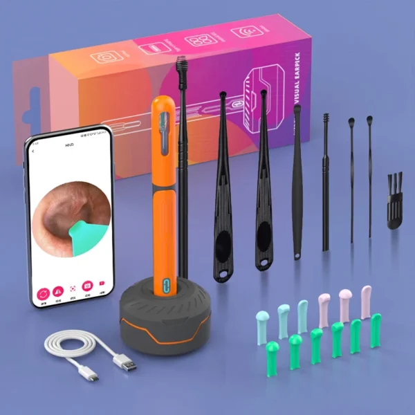 Ear Cleaner with Camera Set HD Ear Sticks Otoscope USB C Charging Endoscope Wax Removal Tool Earpick Ear Cleaning Set NK3 Pro - Image 13