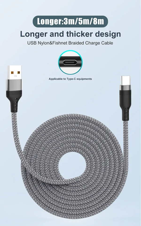 USB TYPE C Fast Charge Cable LIGHTNING 3m 5 Meters USB C Android Micro USB Extend Charging Cable for iPhone 14 Xiaomi OnePlus - Image 16