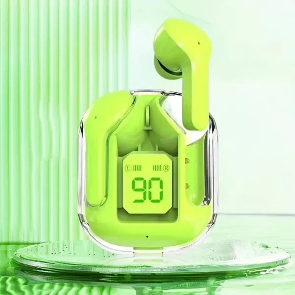 Original T2 Wireless Bluetooth Earphone Transparent HIFI Headphones LED Power Digital Display Stereo Sound Earphones for Xiaomi - Image 8