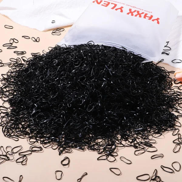 500/1000/2000pcs Girls Colourful Disposable Rubber Band Hair Ties Headband Children Ponytail Holder Bands Kids Hair Accessories - Image 23
