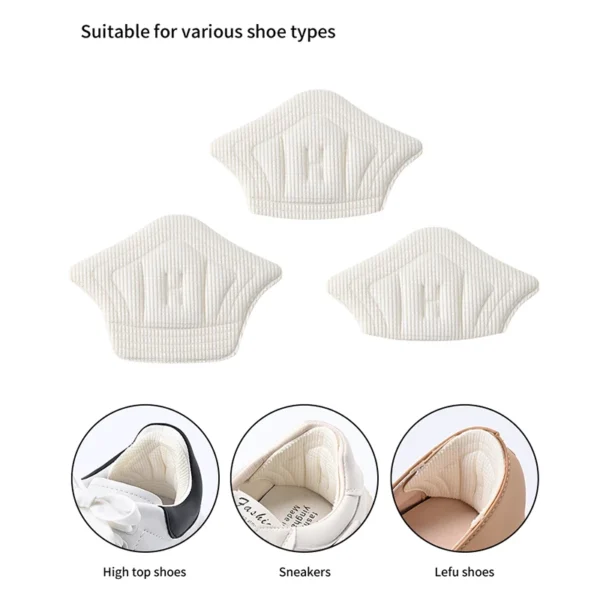 3pairs/6pairs Insoles Patch Heel Pads for Sport Shoes Back Sticker Adjustable Size Antiwear Feet Pad Cushion Insert Insole - Image 2
