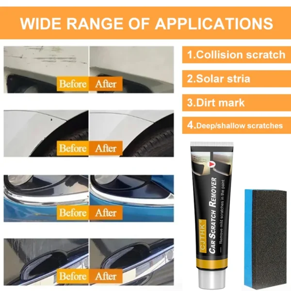 Car Scratch Remover Paint Care Tools Auto Swirl Remover Scratches Repair Polishing Auto Body Grinding Compound Anti Scratch Wax - Image 4