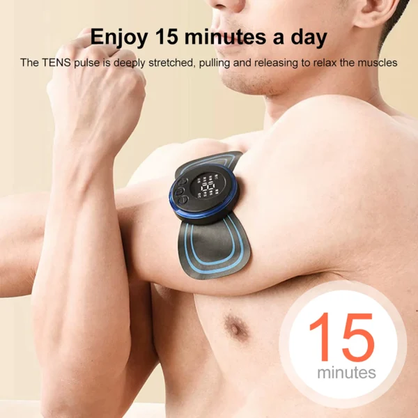 Neck Massager Mini Electric Neck Massage EMS Cervical Back Vertebra Massage Patch 8 Modes Relieve Relax Muscle Fatigue Tools - Image 17