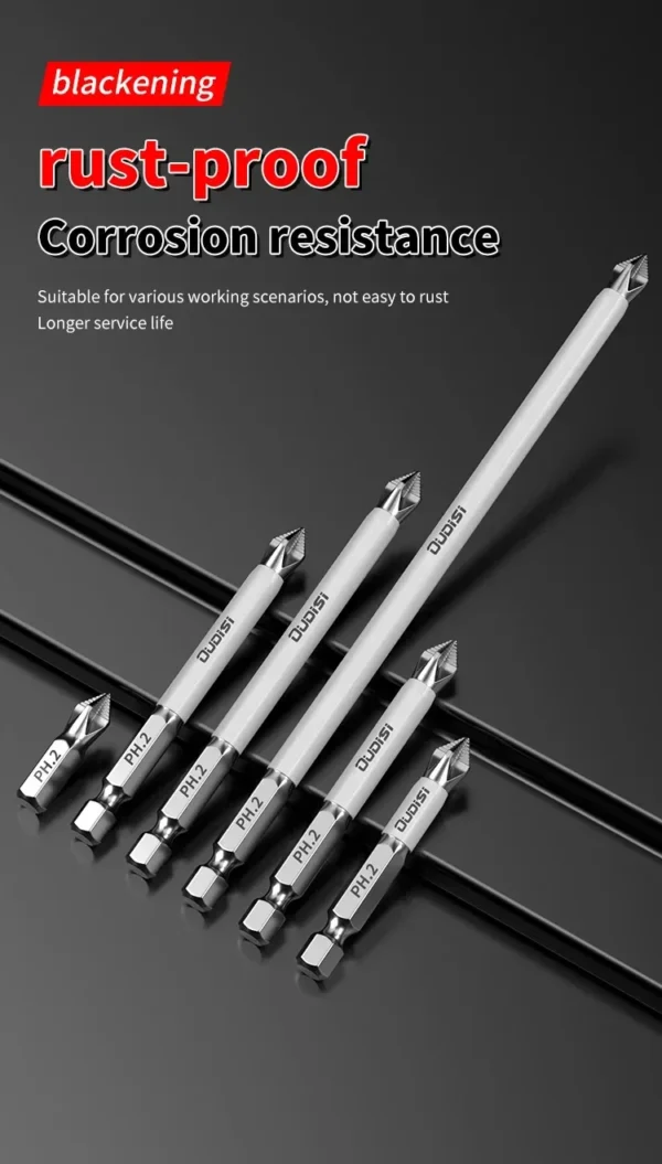 6 PCs Non-Slip Magnetic Cross Head Household Electric Driver Screw Set - High Hardness Hand Drill Bits for Electric Screwdrivers - Image 14