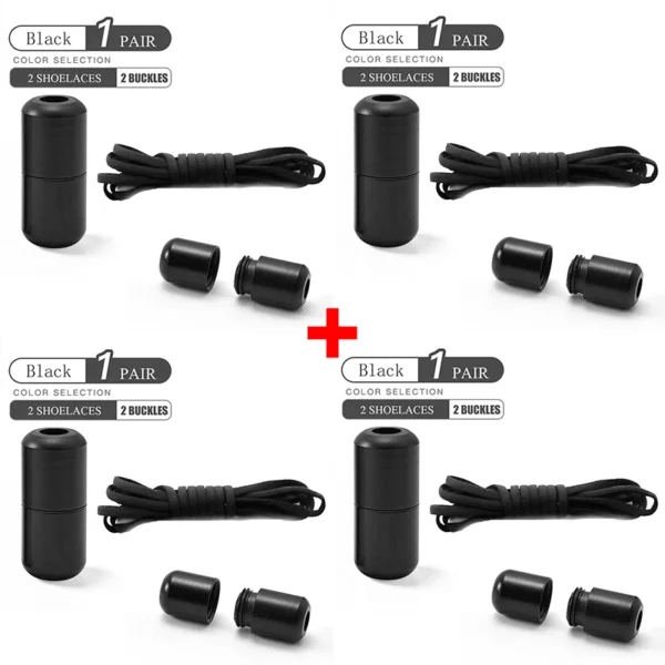 Elastic No Tie Shoelaces Semicircle Shoe Laces For Kids and Adult Sneakers Shoelace Quick Lazy Metal Lock Laces Shoe Strings - Image 20