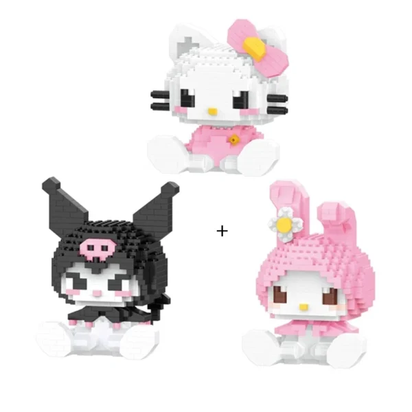Sanrio Anime Hello Kitty My Melody Cinnamoroll Pompompurin Kuromi Friends Building Blocks Bricks Girl Children Kid Toy Gift Set - Image 7