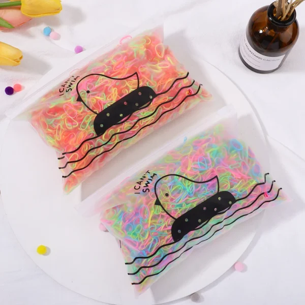500/1000/2000pcs Girls Colourful Disposable Rubber Band Hair Ties Headband Children Ponytail Holder Bands Kids Hair Accessories - Image 41