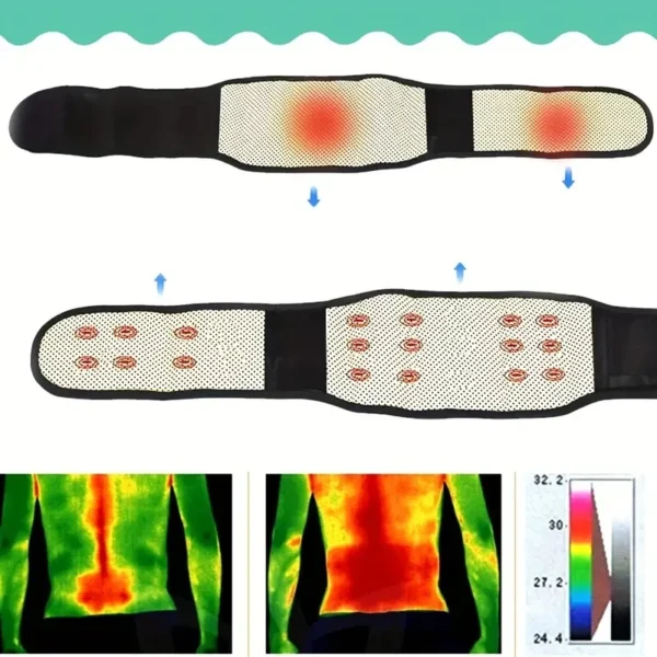 1pc Adjustable Self-heating Magnetic Therapy Back And Waist Support Belt, Waist Massage Belt Sports Support Belt, Body Care Belt - Image 9