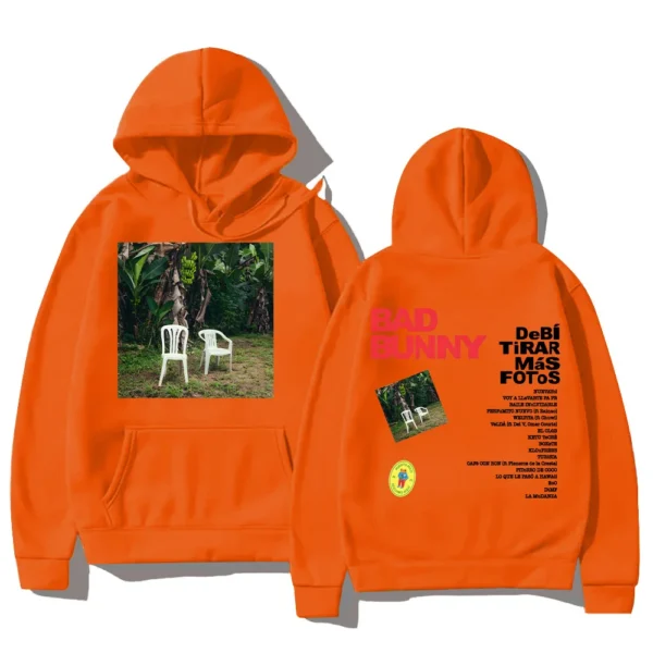 DTMF Debí Tirar Más Fotos Hoodies BAD BUNNY 2025 New Album Sweatshirt Harajuku High Street Pullover Fans Gift Fleece Streetwear - Image 7