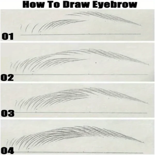 0.008mm Ultra Fine Eyebrow Pen Long Last Smudge Proof Waterproof Sweat-Proof High Pigmented Easy Applying Liquid Eye Brow Pencil - Image 3