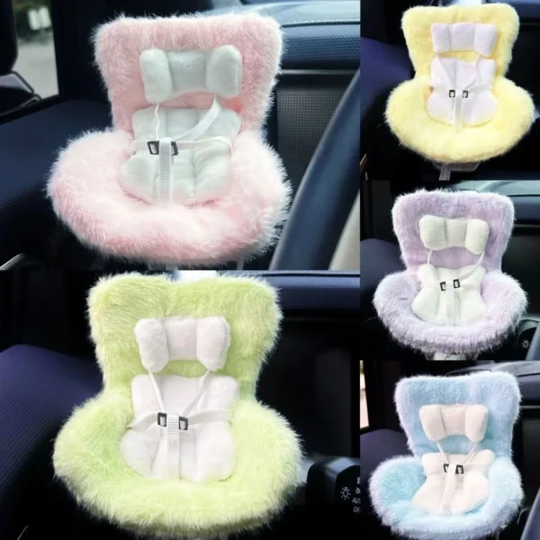 15-17cm doll Seat  Labubu carseat Safety Seat Cute Doll Air Outlet Aromatherapy decoration high-grade Car Interior Decoration - Image 32