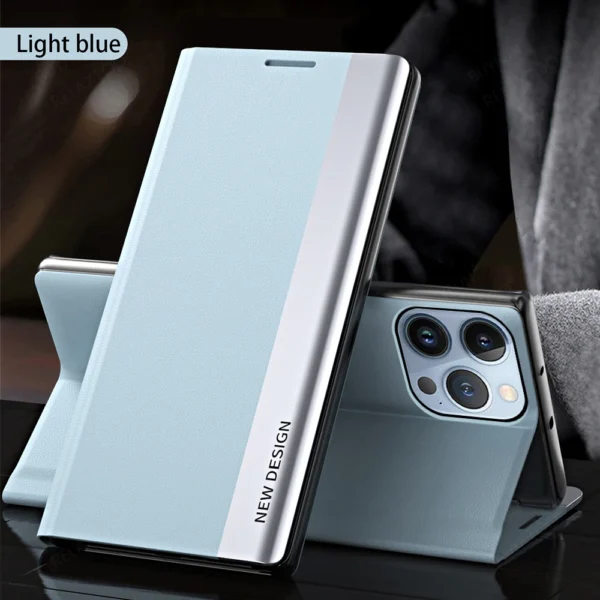 For Iphone 15 Pro Max Case Luxury Plating Leather Flip Cover For I Phone 15 Iphone15 ProMax 15Pro Plus Magnetic Stand Book Coque - Image 13