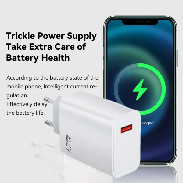 67W USB Fast Charger With 6A Type C Cable Phone Power Adapter For Xiaomi Mi 12 POCO X5 X4 Pro Redmi Note 10 11 Charging Adapter - Image 2