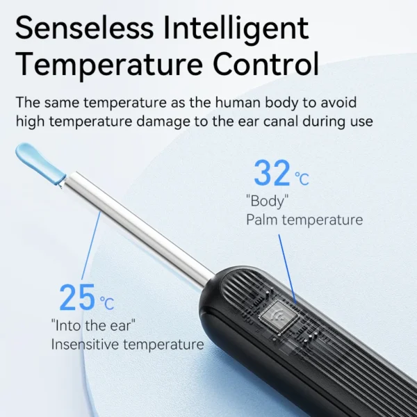 Visual Ear Wax Cleaner with Camera Safe Earwax Removal Endoscope with 5M Camera Luminous Otoscope Ear Cleaning Tools Ear Care - Image 4