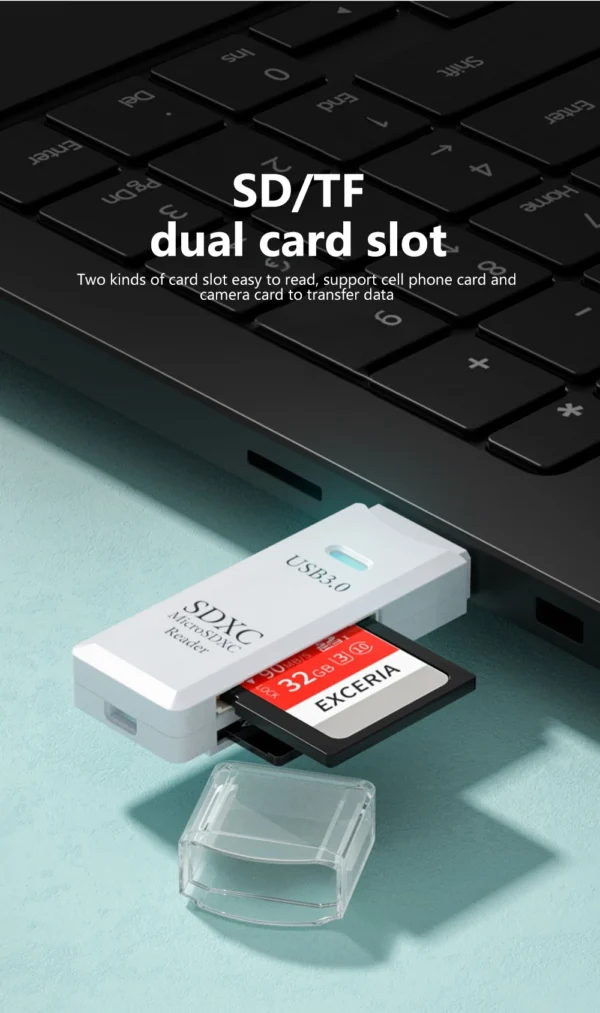 2 in 1 USB 3.0 Card Reader Micro TF sd card Reader usb adapter High Speed Cardreader TF Memory card For PC Laptop Accessories - Image 12