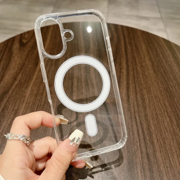 Original Luxury Magsafe Wireless Charging Case For iPhone 16 15 14 13 12 11 Pro Max Plus Mini Magnetic Transparent Bumper Cover - Image 3