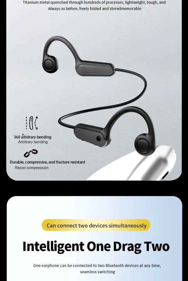 Xiaomi Mijia Real Bone Conduction Sport Headphone Wireless Earphone Bluetooth-Compatible Headset Hands-free with Mic for Running - Image 18