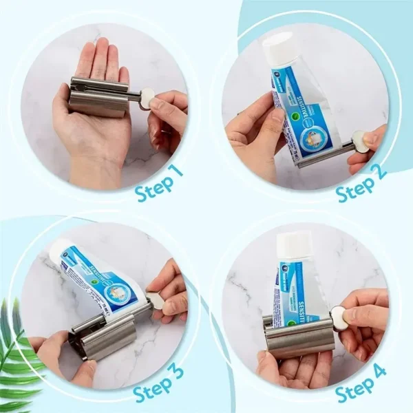 1pc Stainless Steel Wringer Roller Rotate Dispenser for Ointments Cosmetics Bathroom Accessories Toothpaste Squeezer Tube Roller - Image 5