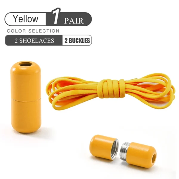 Elastic No Tie Shoelaces Semicircle Shoe Laces For Kids and Adult Sneakers Shoelace Quick Lazy Metal Lock Laces Shoe Strings - Image 23