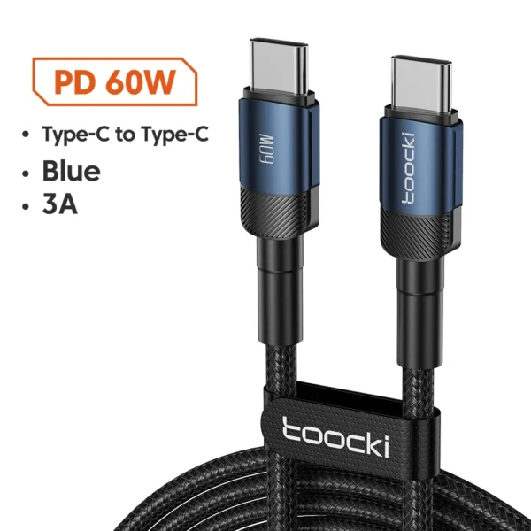 Toocki 100W Type C to USB C Cable PD 3.0 Quick Charge 4.0 Fast Charging Type C to Type C for iPhone 15 Macbook Samsung Xiaomi - Image 10