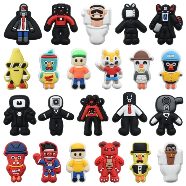 Hot Toys Icecream Interesting Monster Shoes Charm Decorations Cute Cartoon PVC Decorations Detachable Waterproof For Party Gifts - Image 19