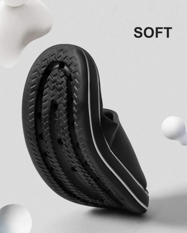 Feslishoet Women Letter Slippers Beach Slides Solid Color Mens Thick Sole Indoor Bathroom Anti Slip Shoes Summer Couple Sandals - Image 15
