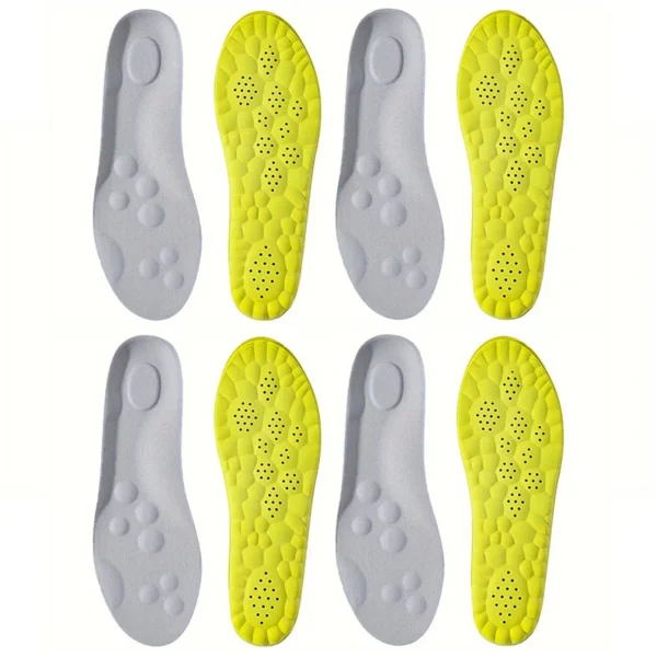1Pair/2Pairs/4Pairs High Elasticity Latex Sport Insoles Soft Shoe Pads Arch Support Orthotic Insoles Breathable Deodorant Insole - Image 7