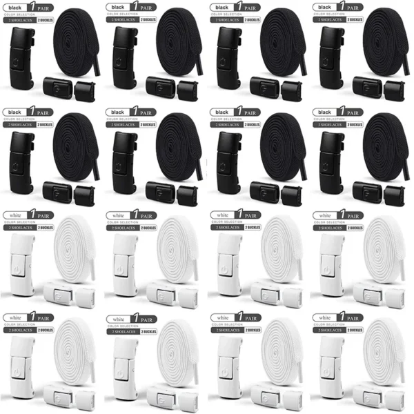 8mm No Tie Shoe Laces Press Lock Shoelaces Without Ties Elastic Laces Sneaker Kids Adult Widened Flat Shoelace for Shoes - Image 7