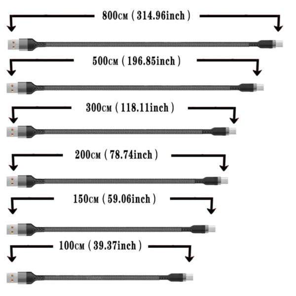 USB TYPE C Fast Charge Cable LIGHTNING 3m 5 Meters USB C Android Micro USB Extend Charging Cable for iPhone 14 Xiaomi OnePlus - Image 29
