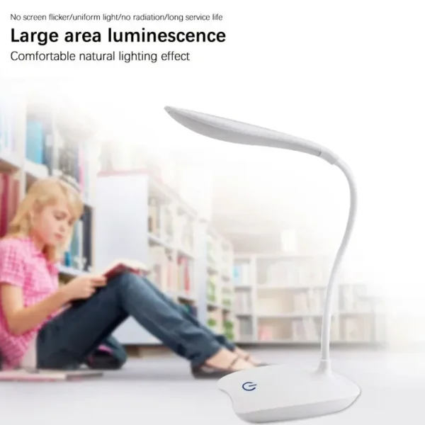 LED Desktop Desk Lamp USB Rechargeable Lighting Eye Protection Room Night Light Bedroom Bedside Student Reading Lamp - Image 9