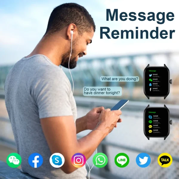 LAXASFIT H9 and H6 Smartwatch Dial to Answer Calls Calorie Tracking Heart Rate Blood Oxygen Monitoring Bluetooth Smart Watch - Image 4