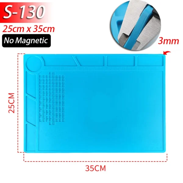 Soldering Station Mat Silicone Work Mat Heat Resistant 932°F Anti-Static Magnetic Mat for Electronic Phone Laptop Watch Repair - Image 18