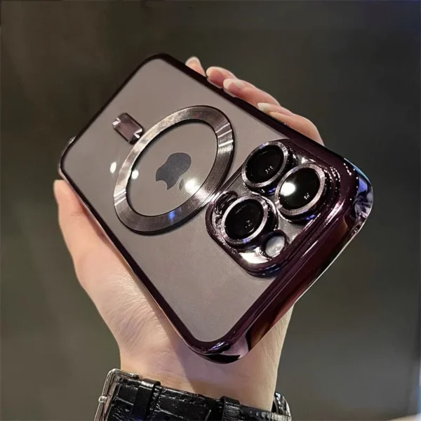 Luxury Magnetic Plating Clear Case For Magsafe Wireless Charging iPhone 11 12 13 14 15 16 Pro Max Plus Shockproof Silicone Cover - Image 9