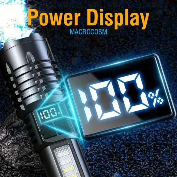 Heinast High Power LED Flashlight Powerful TYPE-C Rechargeable COB Flashlight With Side Light Torch For Outdoor Camping Hiking - Image 13