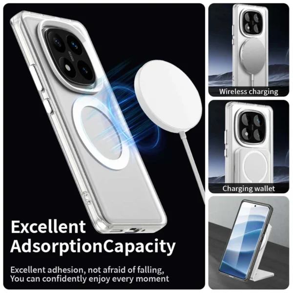 For Xiaomi Redmi Note 14 Pro 5G Case Cover Redmi Note 14 Pro 5G Capas Wireless Charging Magnetic Matte Fundas Redmi Note 14 Pro - Image 5