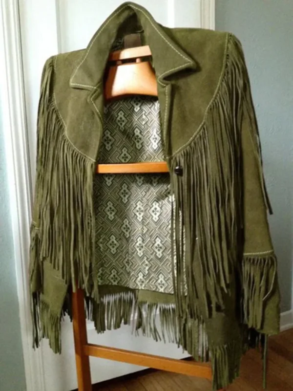 Classic Retro Women's Jacket Suede Tassel Long Sleeve Bohemian Ethnic Style 2024 Autumn And Winter New Jacket