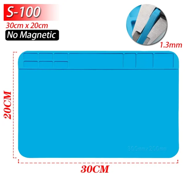 Soldering Station Mat Silicone Work Mat Heat Resistant 932°F Anti-Static Magnetic Mat for Electronic Phone Laptop Watch Repair - Image 8