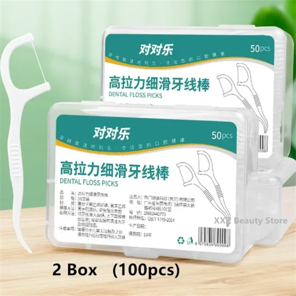 1/2/5/10 Box Portable Disposable Dental Floss Plastic Toothpick High-tension Dental Floss Stick Dental Floss Box ﻿Oral Care - Image 8