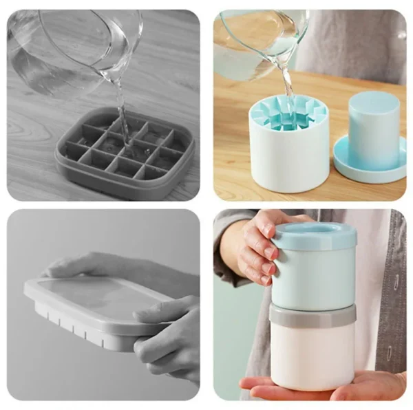 Silicone Ice Cube Mold Round Ice Bucket Summer Homemade DIY Refrigerator Freeze Ice Maker Creative Ice Cube Mold Barware Tools - Image 17