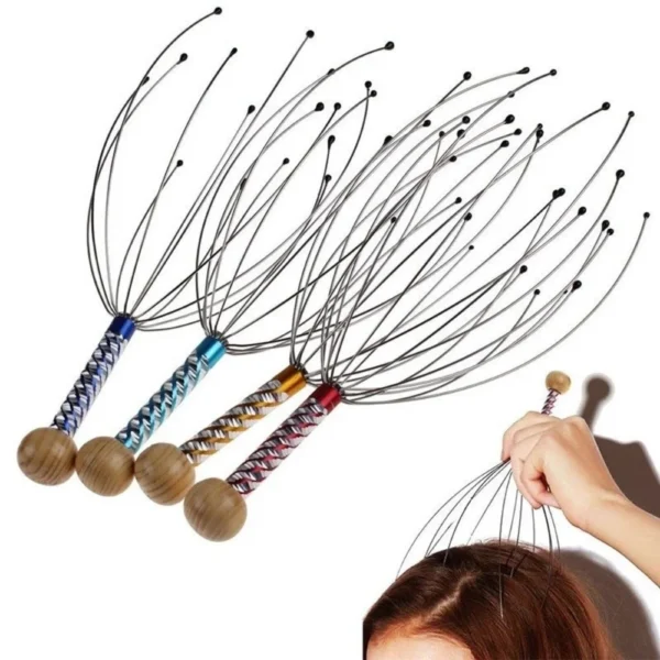 Octopus Head Massager Scratching Scalp Relaxation Relief Body Massager Scratcher Relieves Tension Health Care Tools Random - Image 14