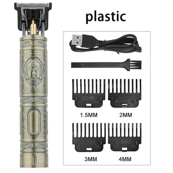 T9 LCD Electric Hairdresser Oil Shaving Head Electric Pusher Carving Electric Pusher Clipper Hair Precision Trimmer for Men Care - Image 8