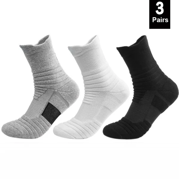 1/3 Pairs Anti-slip Football Socks Men Cotton Sock Short Long Tube Soccer Basketball Sport Socks Breathable Deodorous Sock 39-45 - Image 11