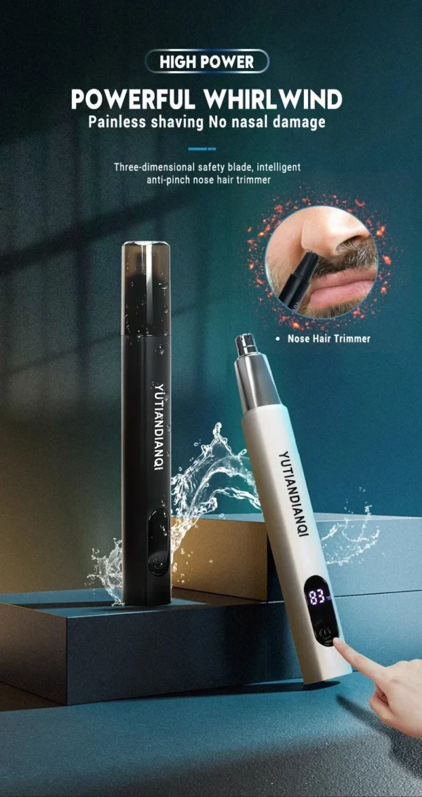 2 In 1 Electric Portable Ear And Nose Hair Trimmer Clipper 2024 Professional Painless Portable Eyebrow For Men - Image 21