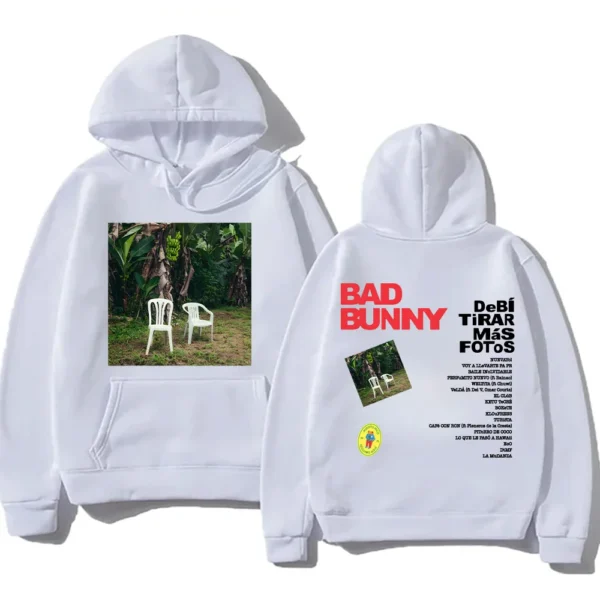 DTMF Debí Tirar Más Fotos Hoodies BAD BUNNY 2025 New Album Sweatshirt Harajuku High Street Pullover Fans Gift Fleece Streetwear - Image 4