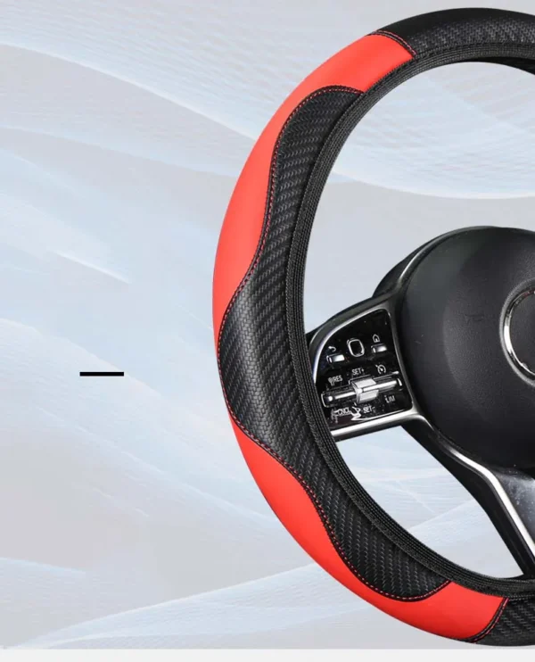 Non-inner-ring Automobile Steering Wheel Cover Leather Four Seasons for Spring Summer Autumn Winter for Men and Women - Image 13