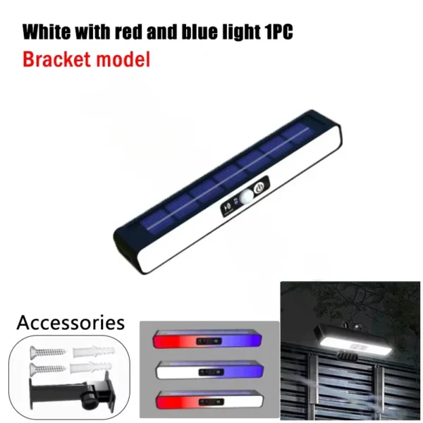 Powerful LED Solar Outdoor Led Courtyard Wall Lamp Rechargeable Human Body Induction Garden Terrace Garage Door Street Lighting - Image 11