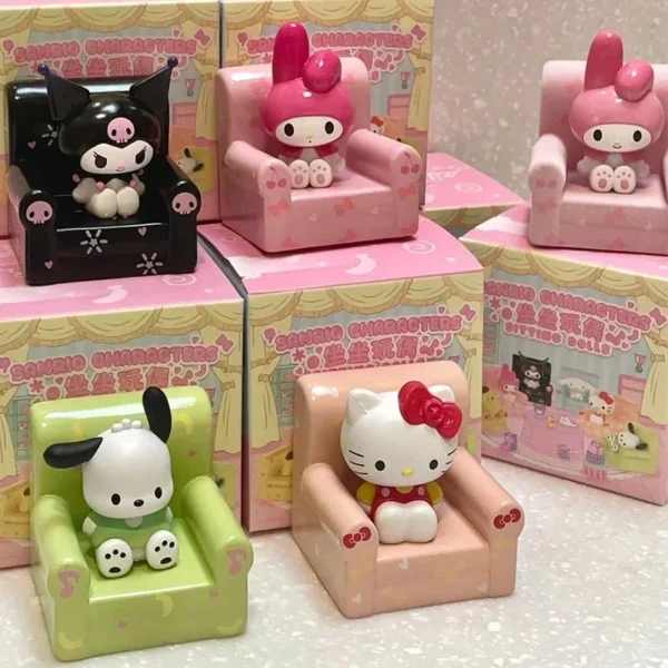 Sanrio Sitting Doll Series Blind Box Cute Sofa Cinnamoroll Hello Kitty Kuromi Mymelody Pachacco Mystery Box Kid Toy SurpriseGift - Image 18