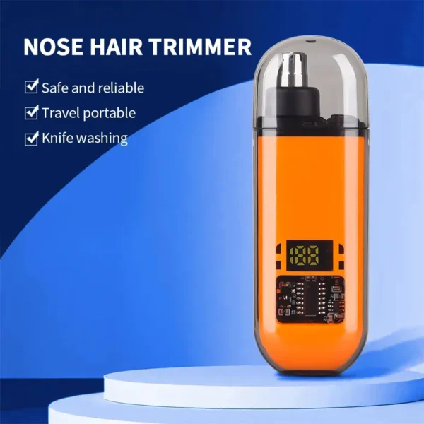 2 In 1 Electric Portable Ear And Nose Hair Trimmer Clipper 2024 Professional Painless Portable Eyebrow For Men - Image 3