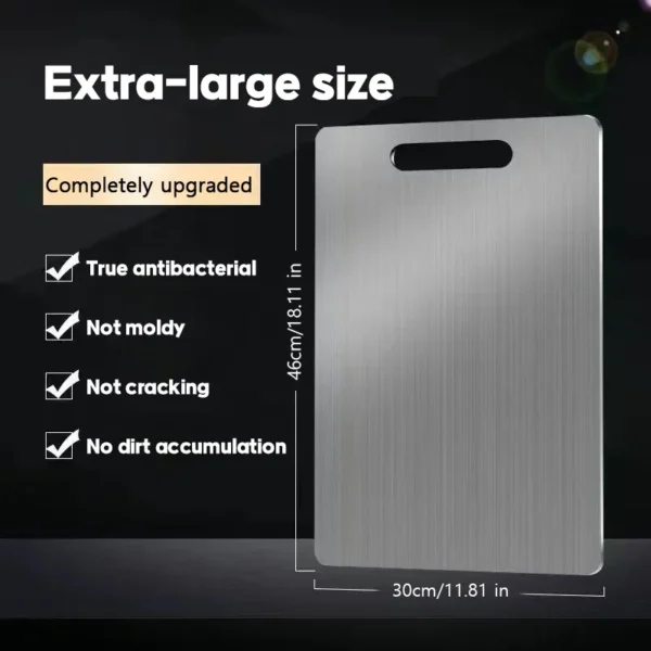 316 Stainless Steel Panel and Chopping Board Kitchen Household Thickened Double Sided Cutting Board Block Kneading Dough Board - Image 10